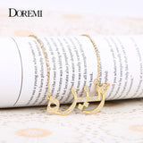 DOREMI Arabic Personalized Name Necklace with Stones Crystal