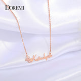 DOREMI 316L Stainless Name Necklaces with Symbols Chokers