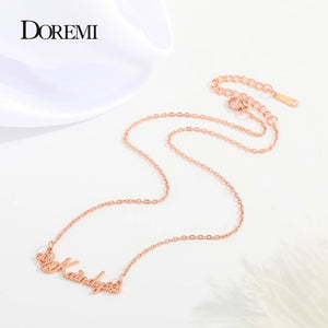 DOREMI 316L Stainless Name Necklaces with Symbols Chokers