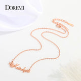 DOREMI 316L Stainless Name Necklaces with Symbols Chokers