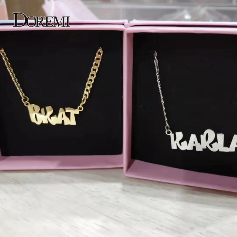 Personalized Cuban Name Necklace 3mm Stainless Steel