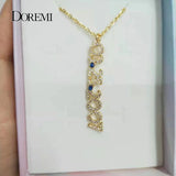 Doremi 6mm Number Necklace Personalized Nameplate Birthstone Chain for Women