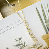 Doremi 6mm Number Necklace Personalized Nameplate Birthstone Chain for Women
