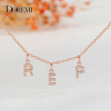 6mm Zircon Name Necklace for Women Girl Personalized Crystal Choker