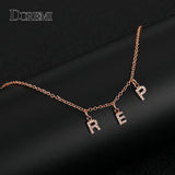 6mm Zircon Name Necklace for Women Girl Personalized Crystal Choker