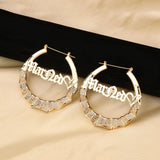 Doremi 70mm Hiphop Bamboo Hoop Earrings
