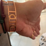 Doremi 9MM Zircon Name Bangles Personalized Letters/Numbers Bracelet