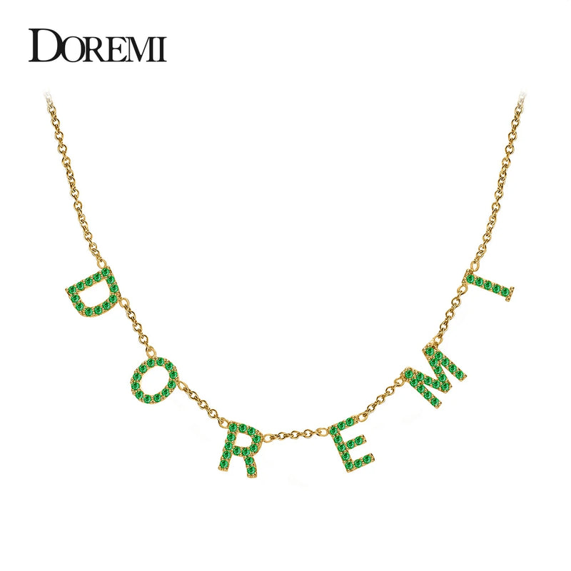 Custom CZ Crystal Name Necklace for Women Choker