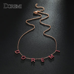 Custom CZ Crystal Name Necklace for Women Choker