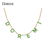 Custom CZ Crystal Name Necklace for Women Choker