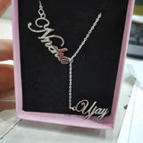 Personalized DOREMI Christmas Butterfly Name Necklace Stainless Steel