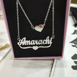 Personalized DOREMI Christmas Butterfly Name Necklace Stainless Steel