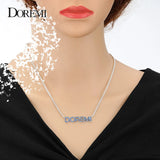 DOREMI Crystal Name Necklaces with Zircon Pendant Letters Necklace