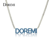 DOREMI Crystal Name Necklaces with Zircon Pendant Letters Necklace