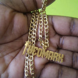 DOREMI Cuban Chain Name Necklace Personalized Name Necklaces for Women