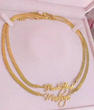 DOREMI Chain Name Necklace Pendant Necklace Personalized Nameplate Necklace Gift