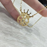 DOREMI Name Crown Necklace Stainless Steel Clavicle Necklace