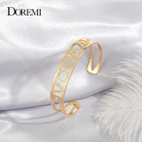 DOREMI Zircon Name Bangles Stainless Steel Personality Bracelet