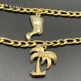 Egyptian Queen Nefertiti Anklet Coconut Tree Foot Chain Jewelry