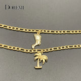 Egyptian Queen Nefertiti Anklet Coconut Tree Foot Chain Jewelry