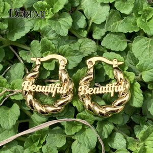 Mini 18mm Twist Letter Hoops Earrings for Kids Women Anti-allergy