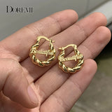 Mini 18mm Twist Letter Hoops Earrings for Kids Women Anti-allergy