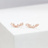 Doremi Name Earrings Personalized Studs for Girls