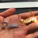 DOREMI Name Necklace w/Crown, crown necklace, Personalized Pendant