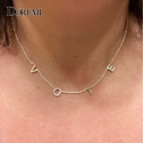 DOREMI Name Necklace Pendant Necklace for Women Chain Necklaces Personalized
