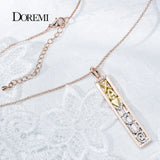 Personalized DOREMI Letter Necklaces with Slide Charms for Women