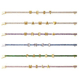 DOREMI Letters Bracelet Tennis Chain Colorful Zircon Personalized Name Bracelet