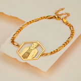 DOREMI Photo Bracelet with Engraved Name - Stainless Family Memory
