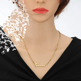 DOREMI Name Necklace Crown Letter Nameplate Jewelry Girl Gift Women