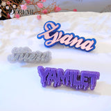 Personalized Stainless Steel Name Hair Clips for Women and Kids