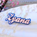 Personalized Stainless Steel Name Hair Clips for Women and Kids
