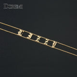 DOREMI Old English Numbers Necklace Name Choker Personalized Letter Necklace