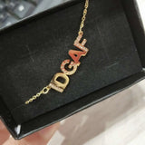 DOREMI Personalized Name Necklace with Stone Name Necklace for women