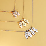 DOREMI Boy Girl Kids Pendant Name Necklace Personalized Dolls Birthstone Chain