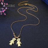 DOREMI Boy Girl Kids Pendant Name Necklace Personalized Dolls Birthstone Chain
