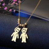 DOREMI Boy Girl Kids Pendant Name Necklace Personalized Dolls Birthstone Chain