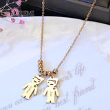 DOREMI Boy Girl Kids Pendant Name Necklace Personalized Dolls Birthstone Chain