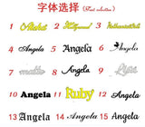 DOREMI Stainless Name Bracelet Heart Engraved Personalized Family Memory