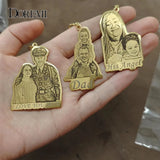 DOREMI Stainless Photo Keychain with Name Engraved Personal Picture