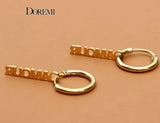 DOREMI Stainless Steel Name Drop Earrings Personalized Any Letters Chain
