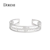 Custom Stainless Steel Name Bangle ID Bracelet
