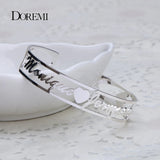 Custom Stainless Steel Name Bangle ID Bracelet