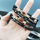 DOREMI Titanium Stainless Steel Magnet Couple Bracelets LOVE Engraving Bracelets