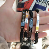 DOREMI Titanium Stainless Steel Magnet Couple Bracelets LOVE Engraving Bracelets