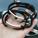 DOREMI Titanium Stainless Steel Magnet Couple Bracelets LOVE Engraving Bracelets