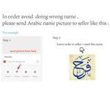 DOREMI Arabic Name Necklace Personalized Pendant Stainless Steel